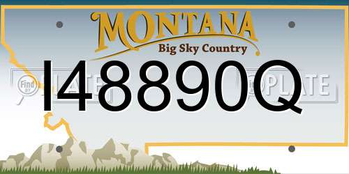 I48890Q Montana License Plate