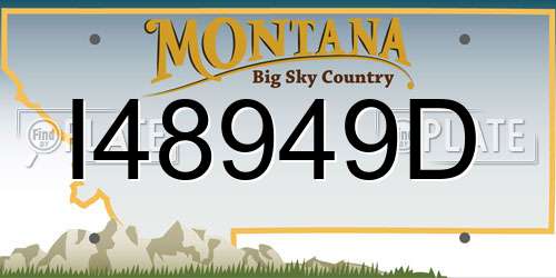 I48949D Montana License Plate
