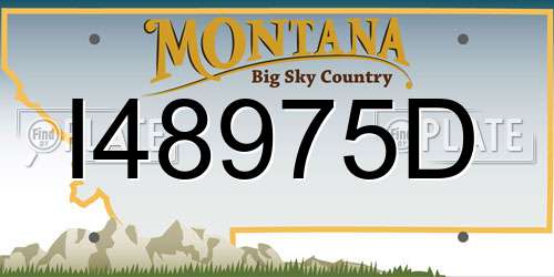 I48975D Montana License Plate
