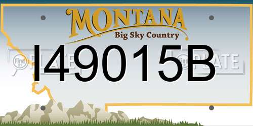 I49015B Montana License Plate