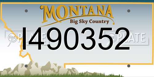 I490352 Montana License Plate