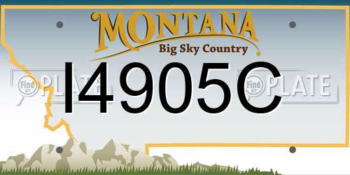 I4905C Montana License Plate