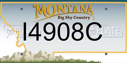 I4908C Montana License Plate