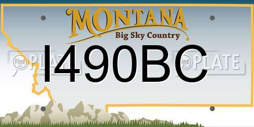 I490BC Montana License Plate