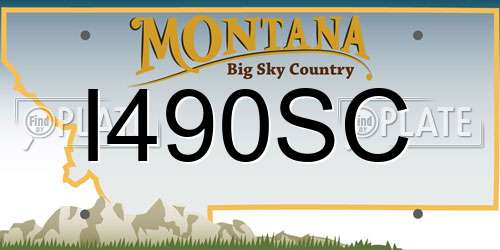 I490SC Montana License Plate