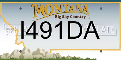I491DA Montana License Plate