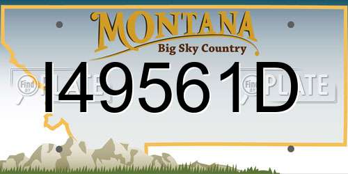 I49561D Montana License Plate