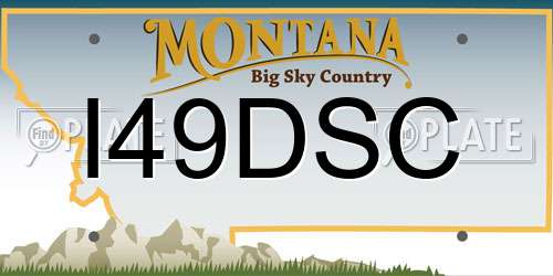 I49DSC Montana License Plate