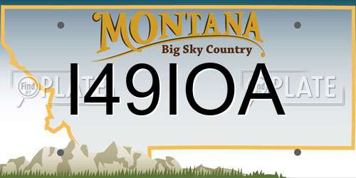 I49IOA Montana License Plate