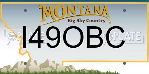 I49OBC Montana License Plate
