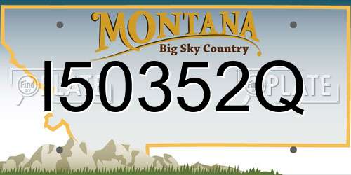 I50352Q Montana License Plate