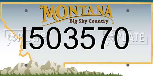I503570 Montana License Plate