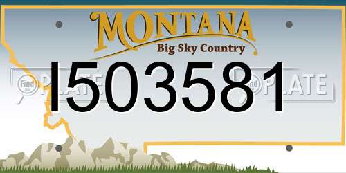 I503581 Montana License Plate