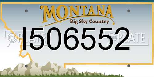 I506552 Montana License Plate