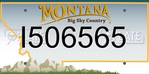 I506565 Montana License Plate