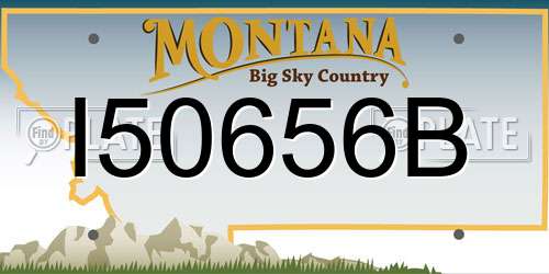 I50656B Montana License Plate