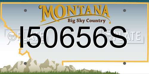 I50656S Montana License Plate