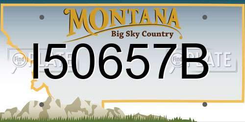 I50657B Montana License Plate