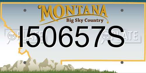 I50657S Montana License Plate