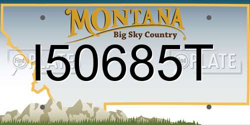 I50685T Montana License Plate