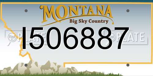 I506887 Montana License Plate