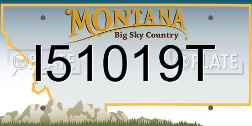 I51019T Montana License Plate