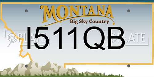 I511QB Montana License Plate