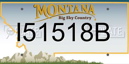 I51518B Montana License Plate