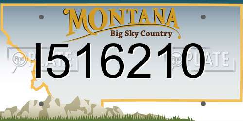 I516210 Montana License Plate