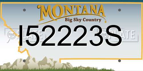 I52223S Montana License Plate