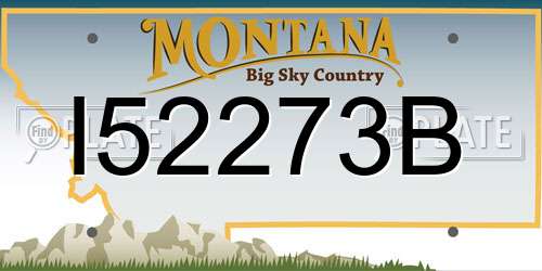 I52273B Montana License Plate