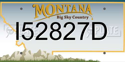 I52827D Montana License Plate