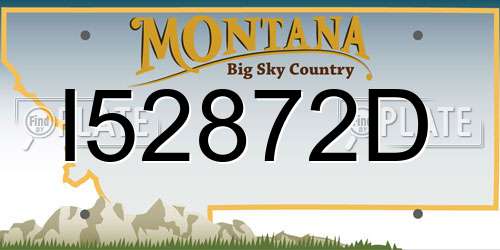 I52872D Montana License Plate