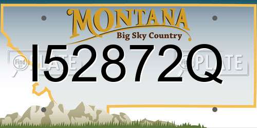 I52872Q Montana License Plate
