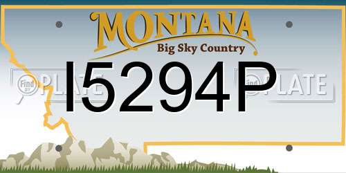 I5294P Montana License Plate