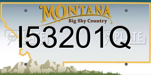 I53201Q Montana License Plate