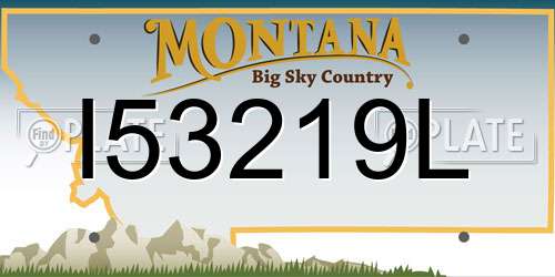 I53219L Montana License Plate
