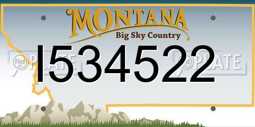 I534522 Montana License Plate