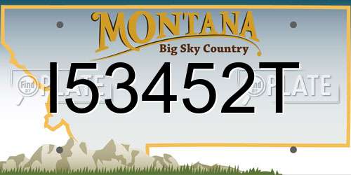 I53452T Montana License Plate