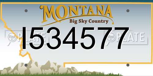 I534577 Montana License Plate