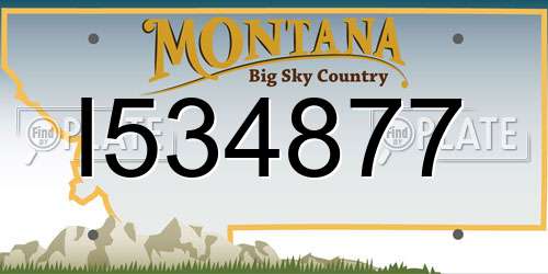 I534877 Montana License Plate
