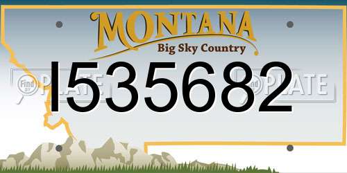 I535682 Montana License Plate