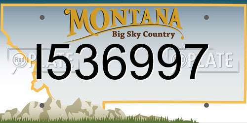 I536997 Montana License Plate
