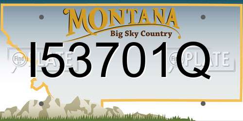 I53701Q Montana License Plate