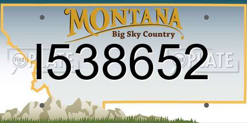 I538652 Montana License Plate