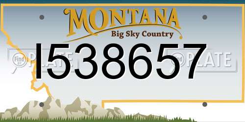 I538657 Montana License Plate