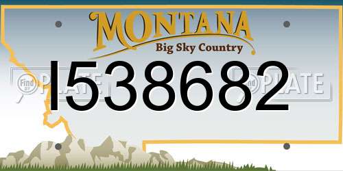 I538682 Montana License Plate