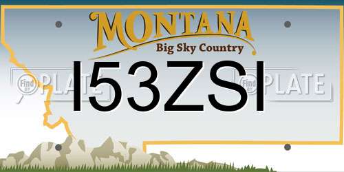 I53ZSI Montana License Plate