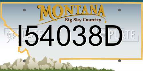 I54038D Montana License Plate