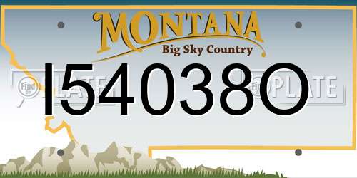 I54038O Montana License Plate
